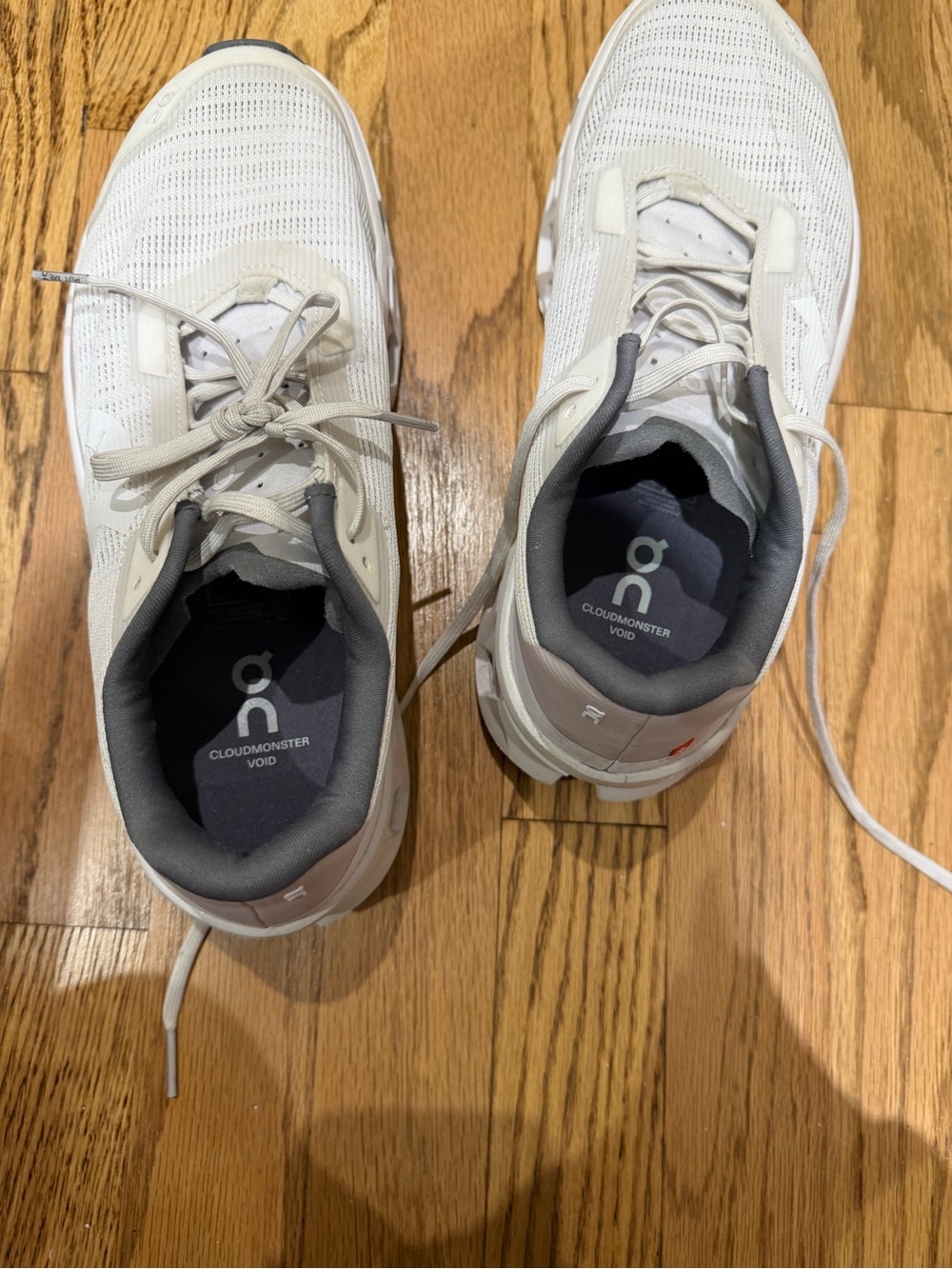 On Running Cloudmonster Sneakers in White and Gray